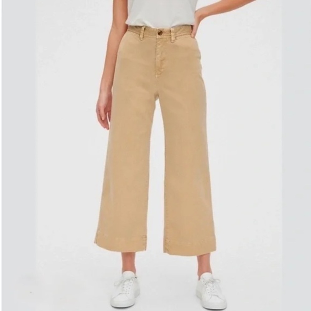 GAP High Rise Wide Leg Crop Pants Sun Kissed Clay - Size 10